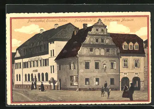 AK Freudenthal, Postgebäude und Städtisches Museum