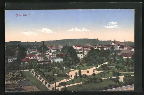 AK Oderfurt, Panorama aus der Vogelschau