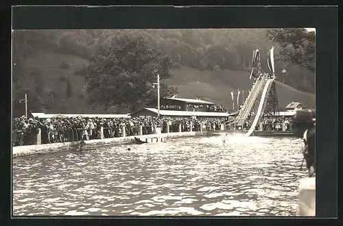 AK Hallein, die Rutsche am Freibad