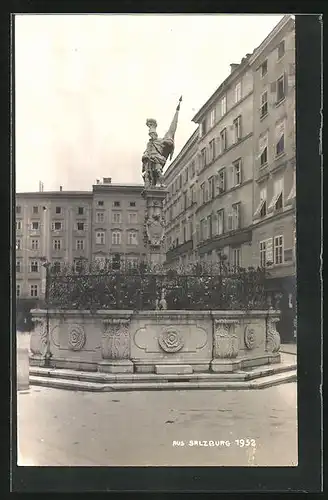 AK Salzburg, Brunnen auf dem Ludwig Victorplatz