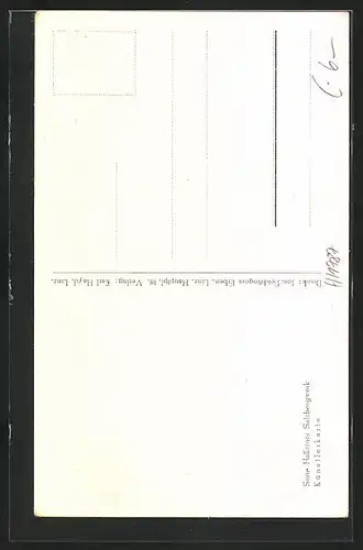 Künstler-AK Salzburg, Salzbergwerk Dürrnberg, Mann bei der Arbeit