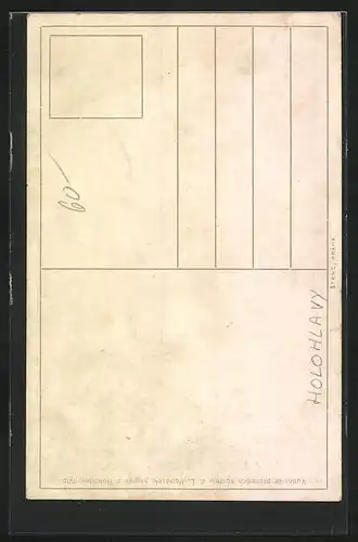 Künstler-AK Holohlavy, Starobyly Dekansky Kostel