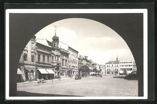 AK Mährisch Weisskirchen, Tordurchblick auf den Ringplatz