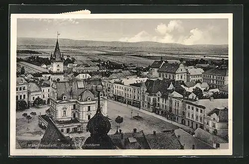 AK Mährisch Neustadt, Blick vom Kirchturm auf die Stadt