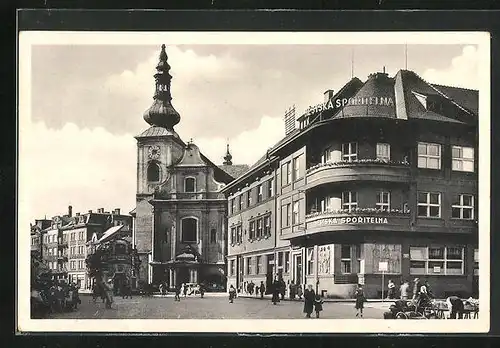 AK Prerau, die Kirche am Hauptplatz