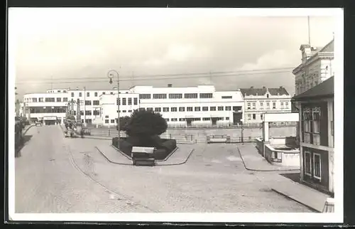 AK Prerov, Blick über die Strasse und die Brücke