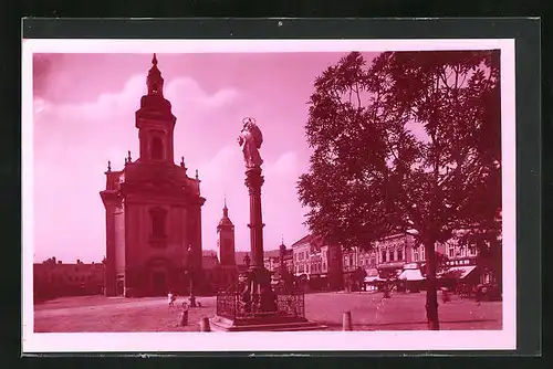 AK Weisskirchen in Mähren Denkmal auf dem Ringplatz