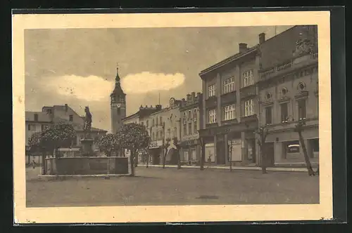 AK Lipnik n. Bec., auf dem Ringplatz, am Brunnen