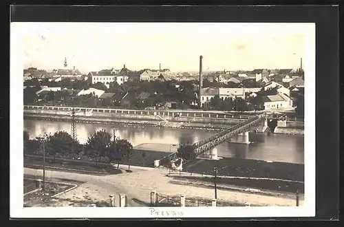 AK Prerau, an der Brücke mit Stadttotale