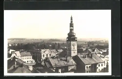 AK Litovel, am Kirchturm, Blick über die Dächer der Stadt