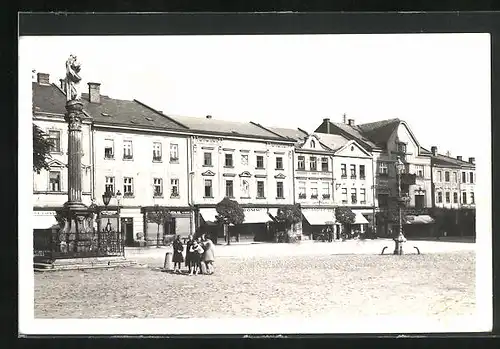 AK Hranice na Morave, Kinder an der Mariensäule