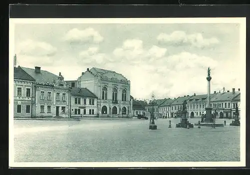 AK Kojetin, Hauptplatz mit der Mariensäule