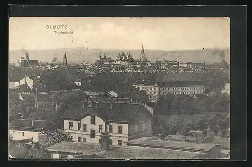 AK Olmütz, Totalansicht der Stadt