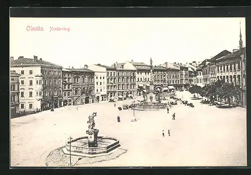 AK Olmütz, Blick auf den Niederring und die Häuserfronten