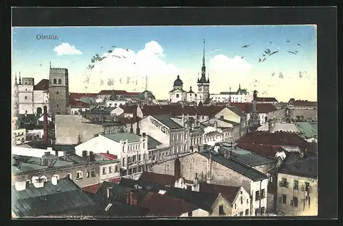 AK Olmütz, Blick über die Stadt zur Feste