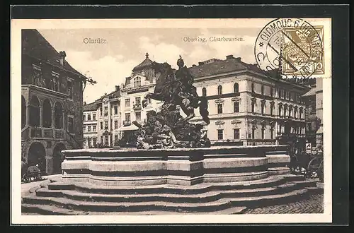 AK Olmütz, Cäsarbrunnen am Oberring