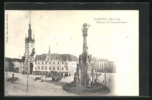 AK Olmütz, Rathaus und Dreifaltigkeitskirche