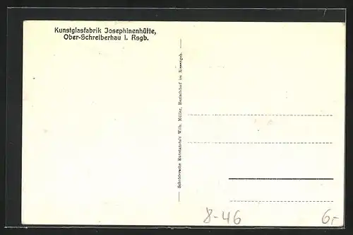 AK Ober-Schreiberhau, Kunstglasfabrik Josephinenhütte, Glasbläser