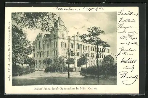 AK Mähr. Ostrau, Kaiser Franz Josef-Gymnasium