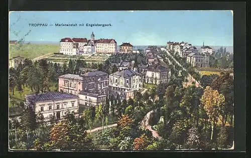 AK Troppau, Marienanstalt mit Engelsbergpark