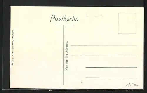 AK Troppau, Ortspartie mit Rathaus