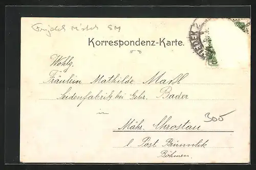 AK Friedek, Ortspartie mit Marienkirche