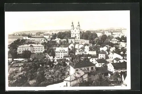 AK Frydek, Ortsansicht mit Marienkirche