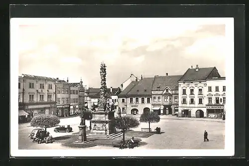 AK Vyskov / Wischau, Blick zum Marktplatz