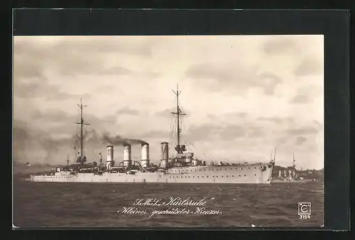 AK Kleiner geschützter Kreuzer S.M.S. Karlsruhe