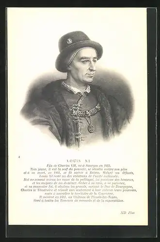 AK Portrait von Louis XI von Frankreich
