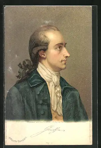 AK Portrait des Dichters v. Goethe als junger Mann
