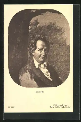 AK Dichter v. Goethe an einem Baum gelehnt