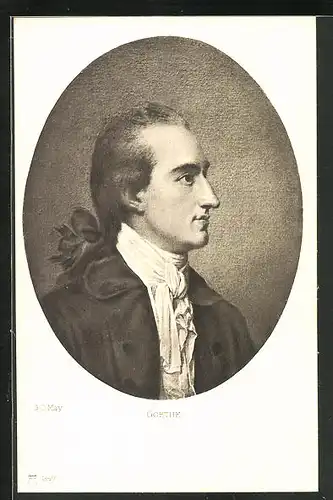 AK Portrait des jungen Dichters v. Goethe