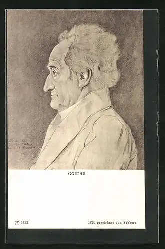 AK Portrait v. Goethe als betagter Mann