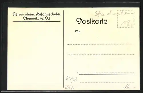 AK Chemnitz, Verein ehem. Reformschüler, Studentenwappen