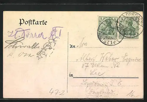 AK Dresden, Literarscher Verein des Wettiner Gymnasiums, Studentenwappen