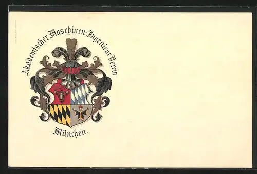 AK München, Akademischer Maschinen-Ingenieur Verein, Studentenwappen