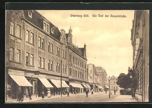 AK Oderberg-Bahnhof, Geschäfte in der Hauptstrasse