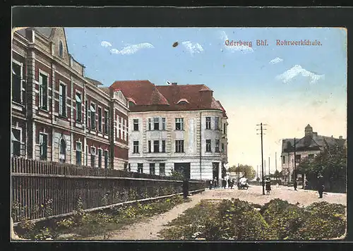 AK Oderberg-Bahnhof, Strassenpartie an der Rohrwerkschule