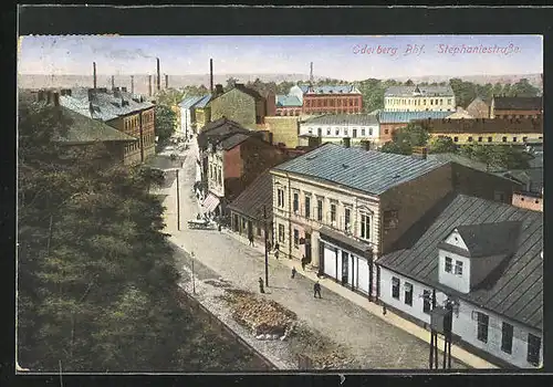 AK Oderberg-Bahnhof, Blick auf die Stephaniestrasse