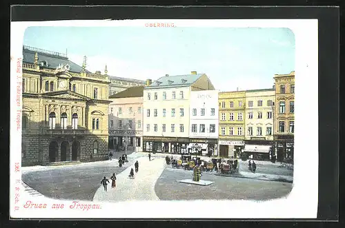 AK Troppau, Oberring mit Rathaus