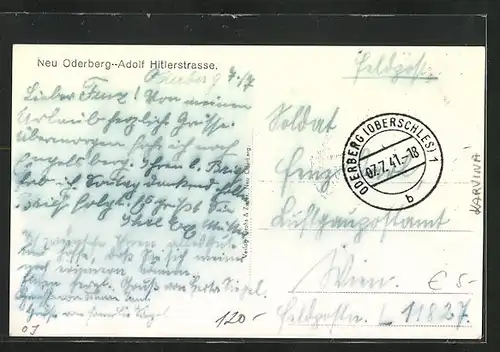 AK Neu Oderberg, strasse