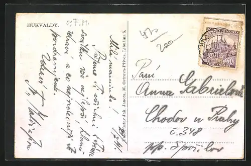 AK Hukvaldy, Berg mit Umgebung