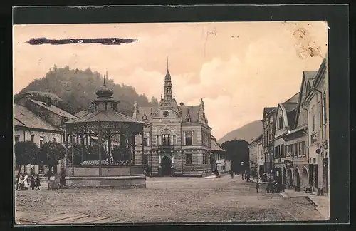AK Brandeis (No) / Brandys (No), Marktplatz mit Rathaus