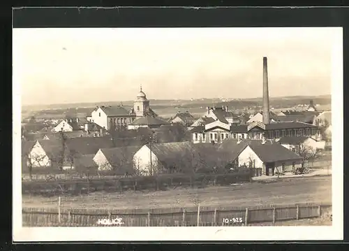 AK Holice, Teilansicht mit Fabrik und Kirche