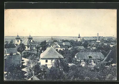 AK Dasice, Teilansicht mit Kirche