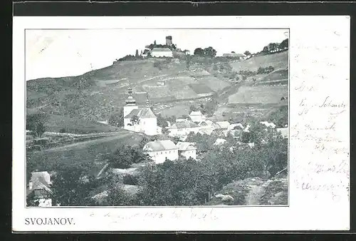 AK Svojanov, Panoramablick auf das Dorf