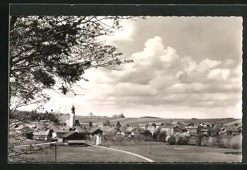 AK Söchtenau, Chiemgau, Panorama des Ortes