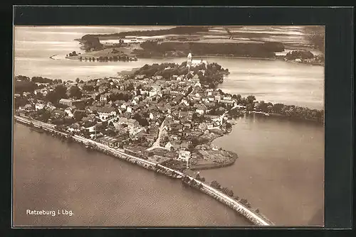 AK Ratzeburg i. Lbg., Fliegeraufnahme der Insel