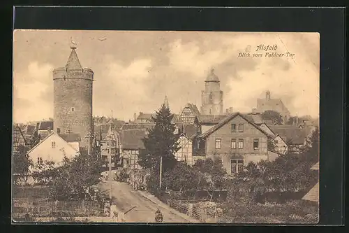 AK Alsfeld, Blick vom Fuldarer Tor auf Ortspartie